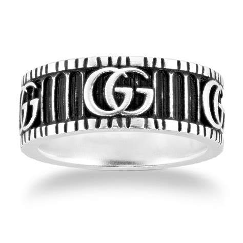 paved silver gucci nail ring